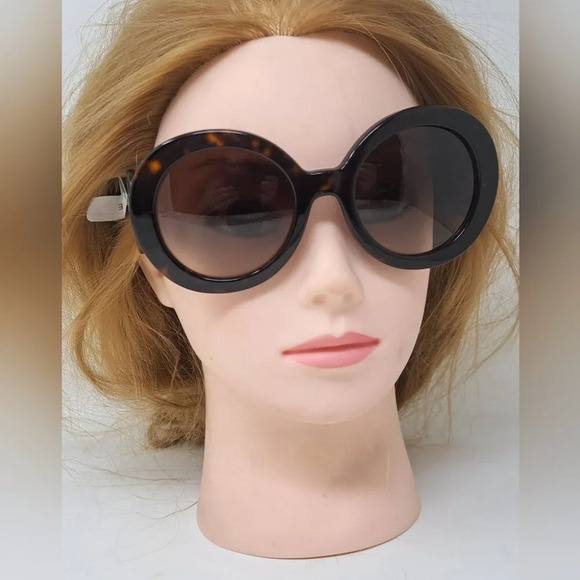NWT Prada Women's Baroque Sunglasses Tortoise Round SPR 27N 2AU-6S1 55-22-135 - Picture 10 of 16